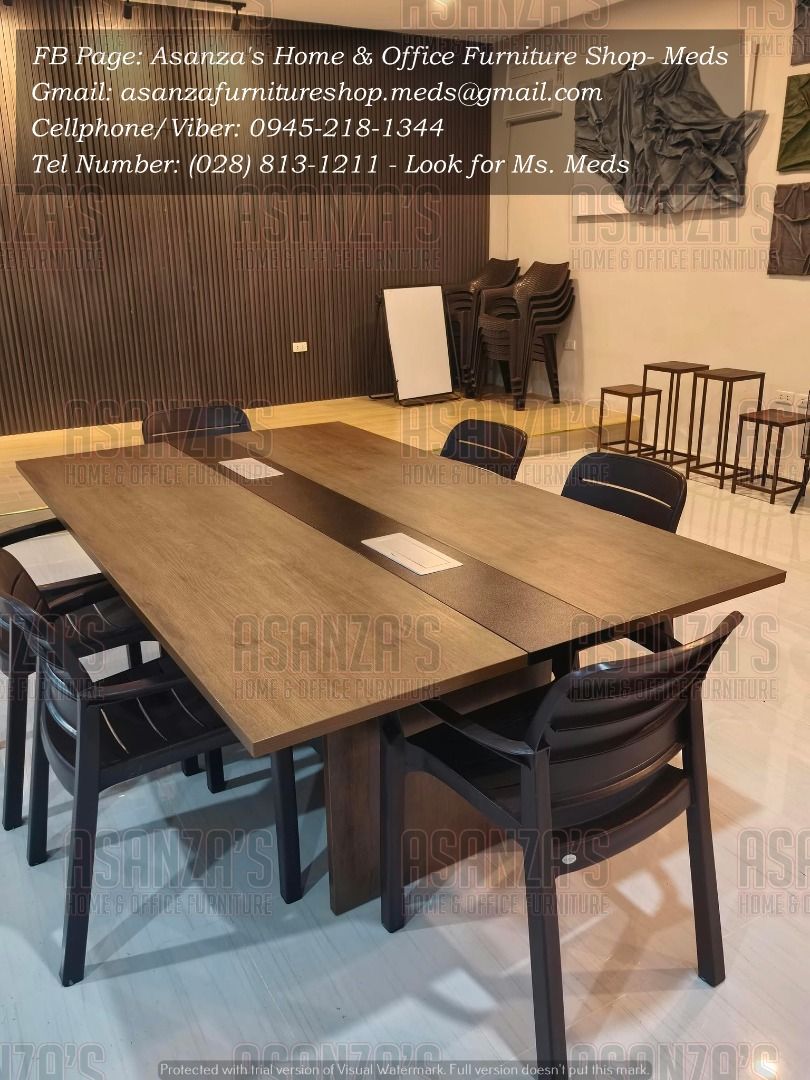 CUSTOMIZED 6-SEATER CONFERENCE TABLE (Category: Other Home Furniture) located in Quezon City. Submitted by asanzameds.1995 (Listing ID 1466615081, Image 3). Description: **CUSTOMIZED 6-SEATER CONFERENCE TABLE | PROOF OF PURCHASE ✨ ASANZA'S HOME & OFFICE FURNITURE SHOP 🛒 🛠️🛠️𝑶𝒖𝒓 𝑺𝒆𝒓𝒗𝒊𝒄𝒆𝒔🛠️🛠️ 🔥𝑭𝒓𝒆𝒆 𝑰𝒏𝒔𝒕𝒂𝒍𝒍𝒂𝒕𝒊𝒐𝒏 🔥𝑭𝒂𝒔𝒕 𝑷𝒓𝒐𝒅𝒖𝒄𝒕𝒊𝒐𝒏 𝒂𝒏𝒅 𝒔𝒉𝒐𝒓𝒕 𝒍𝒆𝒂𝒅 𝒕𝒊𝒎𝒆 𝒕𝒐 𝒓𝒆𝒂𝒄𝒉 𝒚𝒐𝒖𝒓 𝒕𝒂𝒓𝒈𝒆𝒕 