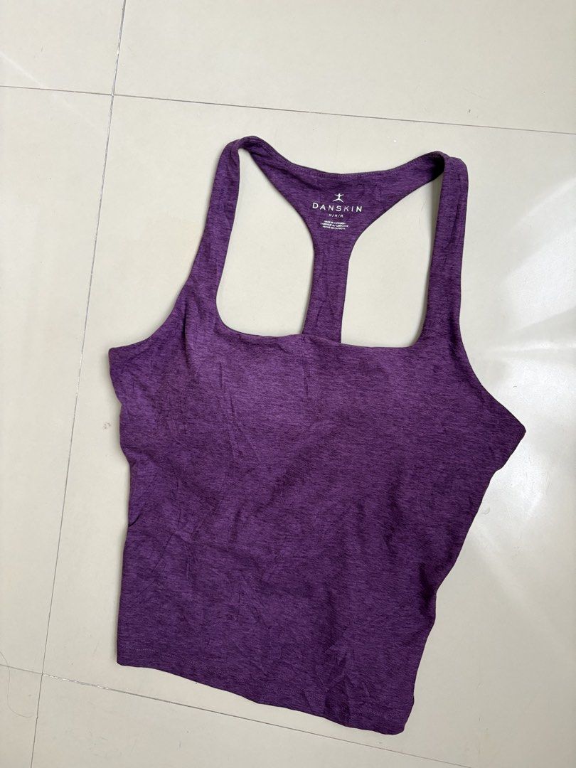 Danskin deep purple racerback tank top with square neckline (Category: Activewear) located in Binangonan. Submitted by polinn.xx (Listing ID 1466611925, Image 3). Description: Padded. M-L.