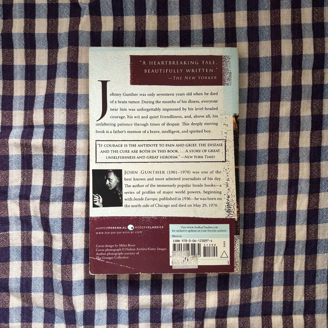 Death Be Not Proud by John Gunther (Category: Storybooks) located in Pasig City. Submitted by patacab (Listing ID 1466768770, Image 2). Description: - Secondhand, yellowed due to age - Lightly used with some underlined texts - Please see photos for the actual condition .