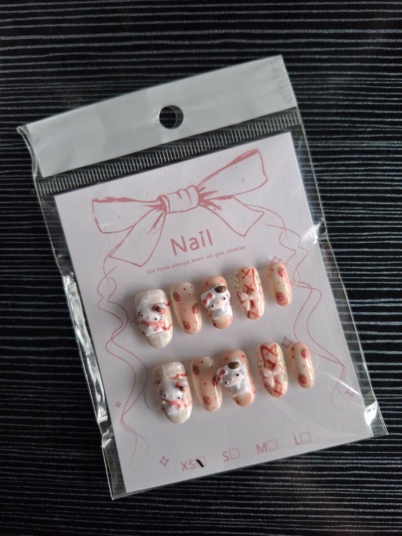 DECLUTTERING 🎀 XSMALL SIZE | PRESS ON NAILS (Category: Hands & Nails) located in Cavite. Submitted by affordiethrifty (Listing ID 1466200023, Image 1). Description: ♡ Brandnew ♡ Xsmall size ☆ Free (1) jelly tabs ☆ Free nail tool kits ♧ Visit my profile for more... .