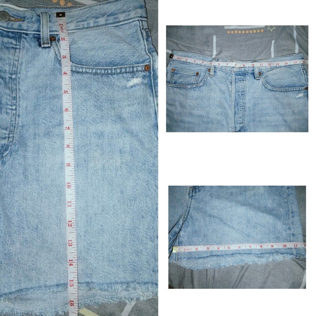 denim short (Category: Shorts) located in Lucena. Submitted by theg00dhang (Listing ID 1464417512, Image 3). Description: decluttering sf not included yellow stain inside material: denim.