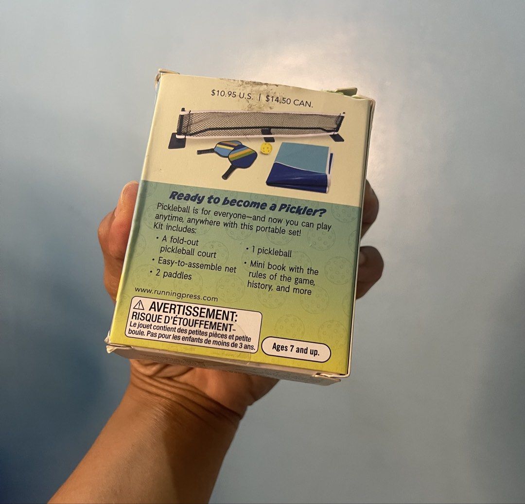 DESKTOP PICKLEBALL (Category: Racket and Ball Sports) located in Paranaque City. Submitted by 8thvesture (Listing ID 1466607016, Image 3). Description: Desktop pickleball. Never used. Original price: $ 10.95 US | $ 14.50 CAN .