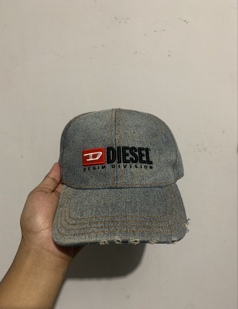 Diesel Denim Embroiderery Logo Baseball Cap (Category: Caps & Hats) located in Pozorrubio. Submitted by plco. (Listing ID 1466728645, Image 1). Description: Diesel Denim Embroiderery Logo Baseball Cap II on tag adjustable strap color rate: 10/10 complete tags good as new no issue.