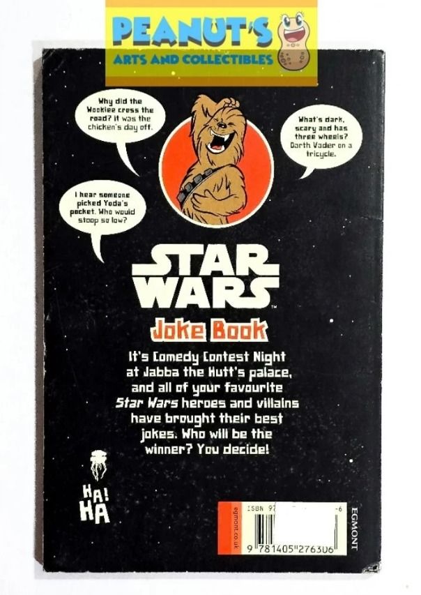 Disney Star Wars Joke Book (Category: Comics & Manga) located in Manila. Submitted by memorylanestore (Listing ID 1466647320, Image 2). Description: NOTE: Please learn how to READ and UNDERSTAND the product description carefully and "Be a Responsible Buyer". *Book is in fair condition. *Guaranteed 100% authentic Egmont Product *Actual photos of the item posted. (WHAT YOU SEE IS WHAT YOU GET) Disclaimer: All our collectable items are sold as poste