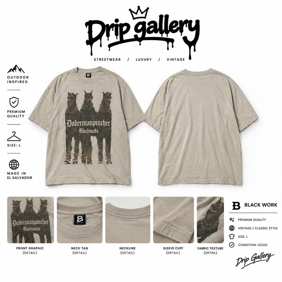 Dobermann Black Work Graphic T-Shirt (Category: Activewear) located in Cabadbaran. Submitted by drip_gallery (Listing ID 1466710542, Image 1). Description: .