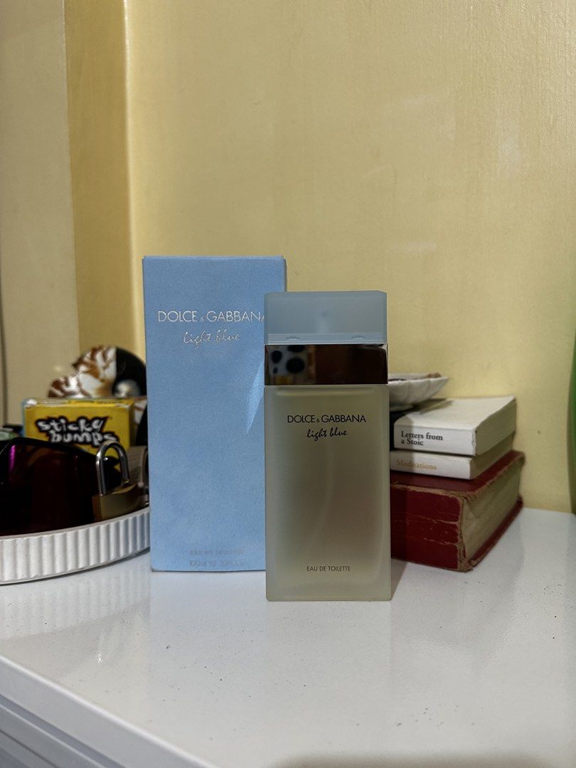 Dolce & Gabbana Light Blue Eau De Toilette 100ml (Category: Fragrance & Deodorants) located in Baler. Submitted by sidequester (Listing ID 1466566506, Image 1). Description: - Brand: Dolce & Gabbana - Fragrance: Light Blue - Concentration: Eau de Toilette (EDT) - Size: 100ml - Condition: Lightly used, sprayed only a few times (mostly full) - Packaging: Original blue box included - Scent Profile: Classic citrus and floral - Best For: Everyday summ