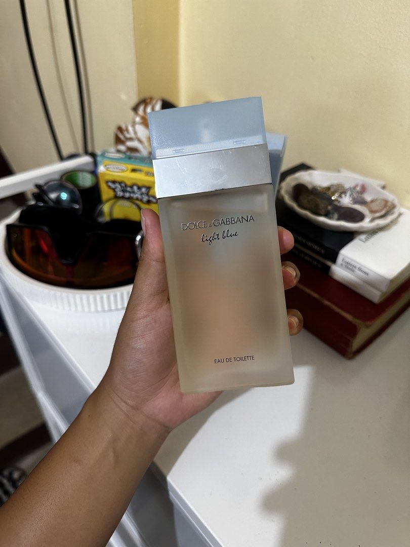 Dolce & Gabbana Light Blue Eau De Toilette 100ml (Category: Fragrance & Deodorants) located in Baler. Submitted by sidequester (Listing ID 1466566506, Image 2). Description: - Brand: Dolce & Gabbana - Fragrance: Light Blue - Concentration: Eau de Toilette (EDT) - Size: 100ml - Condition: Lightly used, sprayed only a few times (mostly full) - Packaging: Original blue box included - Scent Profile: Classic citrus and floral - Best For: Everyday summ