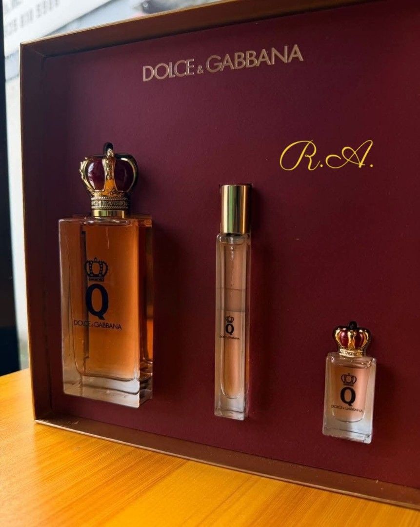 Dolce & Gabbana Q Eau de Parfum Gift Set (Category: Fragrance & Deodorants) located in Manila. Submitted by rhona30antiquera (Listing ID 1466715684, Image 3). Description: ‼️ANOTHER LIMITED EDITION GIFT SET‼️ D&G EDP Q Gift Set ⚡️Sale: ₱6,xxx only! ❌Retail Price: ₱11,100 for the solo 100ml EDP only! •100ml EDP •10ml EDP •5ml EDP Original from US 🇺🇸 DP: ₱2,000 ETA: 2 weeks✈️✈️✈️ DM us for inquries 📩📩📩.