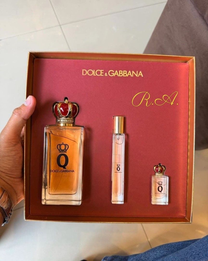 Dolce & Gabbana Q Eau de Parfum Gift Set (Category: Fragrance & Deodorants) located in Manila. Submitted by rhona30antiquera (Listing ID 1466715684, Image 2). Description: ‼️ANOTHER LIMITED EDITION GIFT SET‼️ D&G EDP Q Gift Set ⚡️Sale: ₱6,xxx only! ❌Retail Price: ₱11,100 for the solo 100ml EDP only! •100ml EDP •10ml EDP •5ml EDP Original from US 🇺🇸 DP: ₱2,000 ETA: 2 weeks✈️✈️✈️ DM us for inquries 📩📩📩.