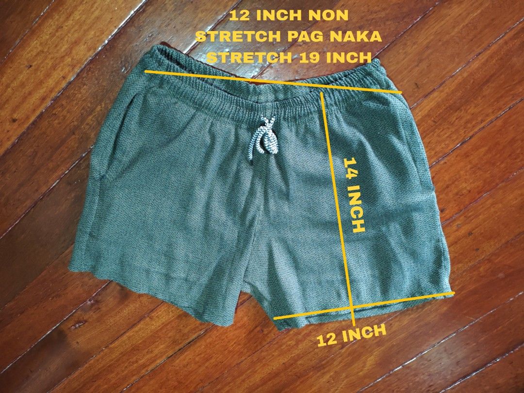 DRAWSTRING SHORTS (Category: Shorts) located in Manila. Submitted by sepjidawn (Listing ID 1466629760, Image 2). Description: DRAWSTRING SHORTS conditions: 9/10 size: up to 32 waistline color: white, black/white, green ⏹️PRICE; 199 (3pcs na) 🟡may mga pattern design yan 🟡goods na goods for daily 🟡spandex/cotton tela 🟡3 pockets lahat yan 🟡hanggang pang size 32 waistline only 🟡maganda pang porma kasi above the knee 🟡color may be varie due lig
