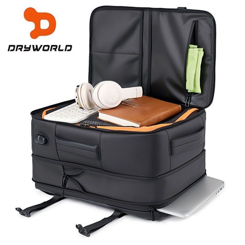 Dryworld Business Travel Multifunctional USB Charging Backpack (Category: Backpacks) located in Taguig. Submitted by mengxir20193848 (Listing ID 1466675801, Image 2). Description: - Color: Sleek Black - 180° suitcase-style opening for easy packing and airport checks - Built-in USB charging port to keep your devices powered on the go - Dedicated bottom shoe compartment to keep your clothes clean - Expandable zipper design for extra storage space w