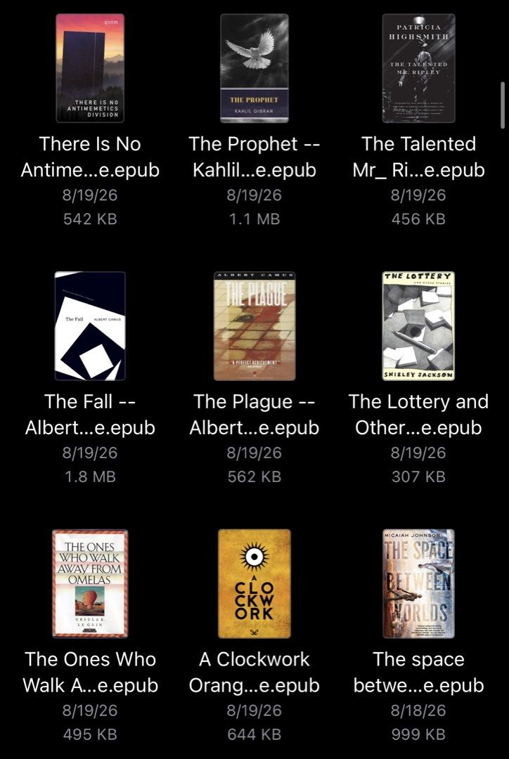 EBOOKS (Category: Storybooks) located in Manila. Submitted by mihos.garage.sale (Listing ID 1466602425, Image 3). Description: 20 pesos per book. Open for resellers with minimum of 50 books, get it for 10 each. - Genre: Fiction, classics, and thrillers - Featured titles: The Push, Animal Farm, Moby-Dick, Divine Comedy, and more - Format: Standard EPUB files compatible with e-readers and mobile reading apps - File size: Ranging from hundreds of KB