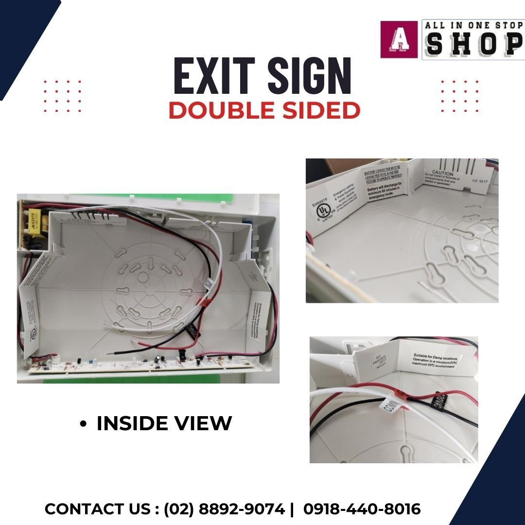 Emergency Exit Sign / Fire Exit Safety Signage (Category: Lighting) located in Makati City. Submitted by johnstonecoolingmakati (Listing ID 1466576827, Image 3). Description: For more information about our items, please feel free to send us a message. We’ll be happy to assist you with your inquiries and orders. Thank you for your support! 🤍.