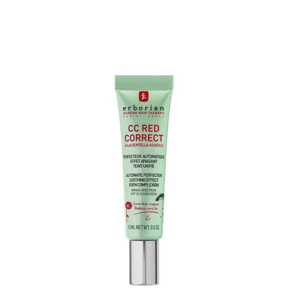 Erborian CC Red Correct SPF 25 Sunscreen 15ml (Category: Makeup) located in Manila. Submitted by kristenuy23 (Listing ID 1466574679, Image 1). Description: - Size: 15ml tube - Green-to-beige formula instantly neutralizes redness and evens out skin tone - Infused with Centella Asiatica to soothe and calm the skin - Features broad-spectrum SPF 25 sun protection - Lightweight, self-adjusting color-correcting formula for a natural finish - Used once,