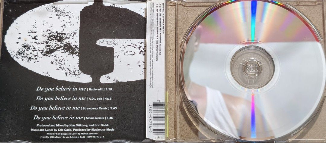 Eric Gadd-Do you believe in me CD single (Category: Announcements) located in Manila. Submitted by ruelcabrer77078 (Listing ID 1466719495, Image 2). Description: in good condition....