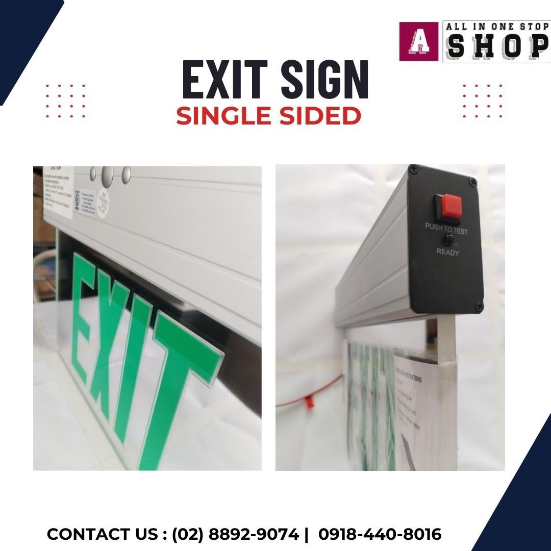 EXIT SIGN – SINGLE SIDED | Emergency Exit Signage | Safety & Directional Sign (Category: Lighting) located in Makati City. Submitted by johnstonecoolingmakati (Listing ID 1466577491, Image 3). Description: For more information about our items, please feel free to send us a message. We’ll be happy to assist you with your inquiries and orders. Thank you for your support! 🤍.
