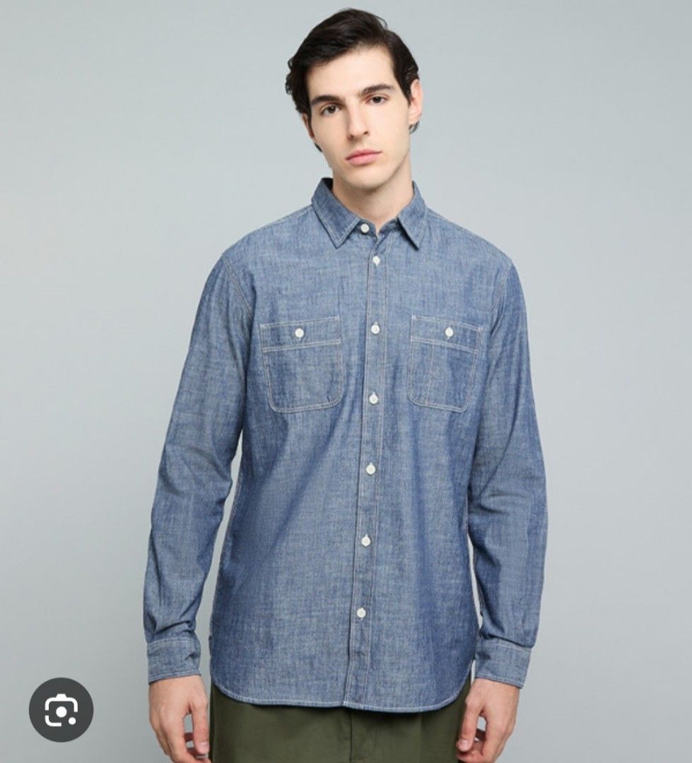 F21 Denim Long Sleeve Shirt (Category: Coats, Jackets and Outerwear) located in Manila. Submitted by PrinceDani.Clothing (Listing ID 1466730607, Image 2). Description: f21 denim long-sleeves xs on tag 20.5in width 28in length excellent condition .
