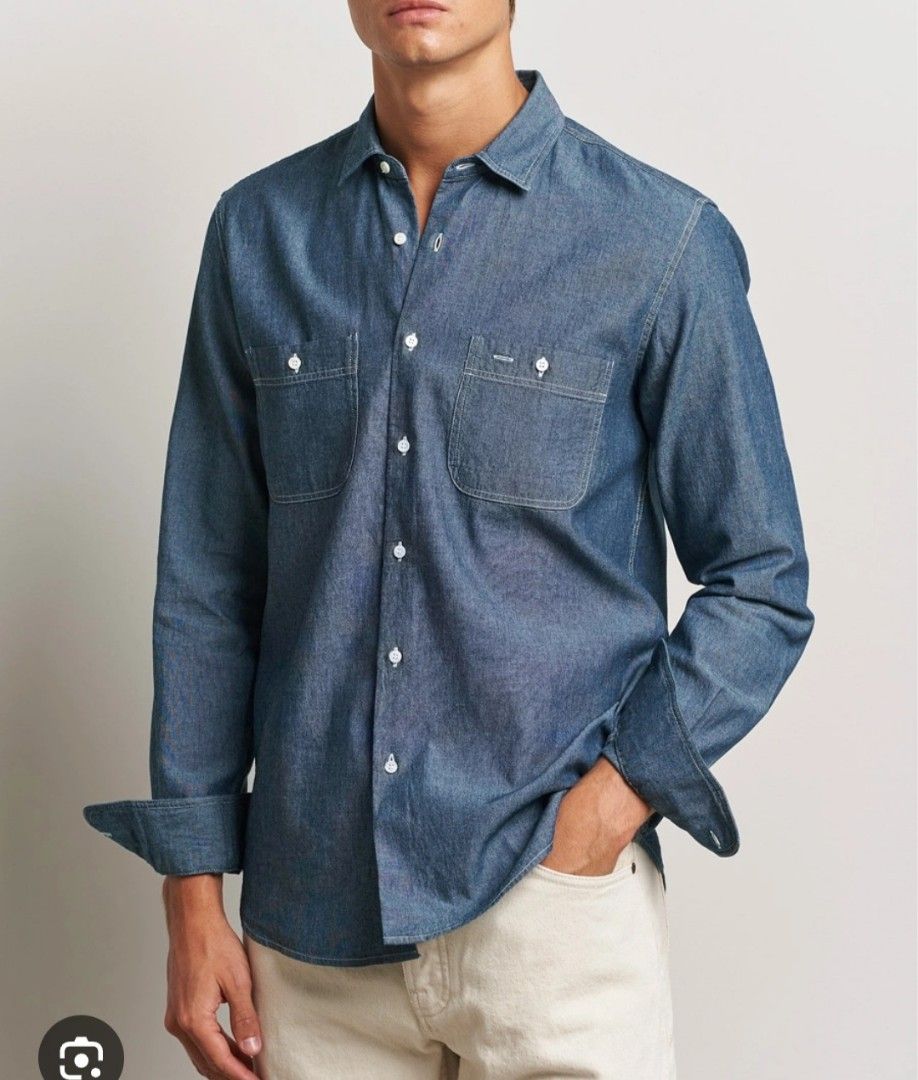F21 Denim Long Sleeve Shirt (Category: Coats, Jackets and Outerwear) located in Manila. Submitted by PrinceDani.Clothing (Listing ID 1466730607, Image 1). Description: f21 denim long-sleeves xs on tag 20.5in width 28in length excellent condition .