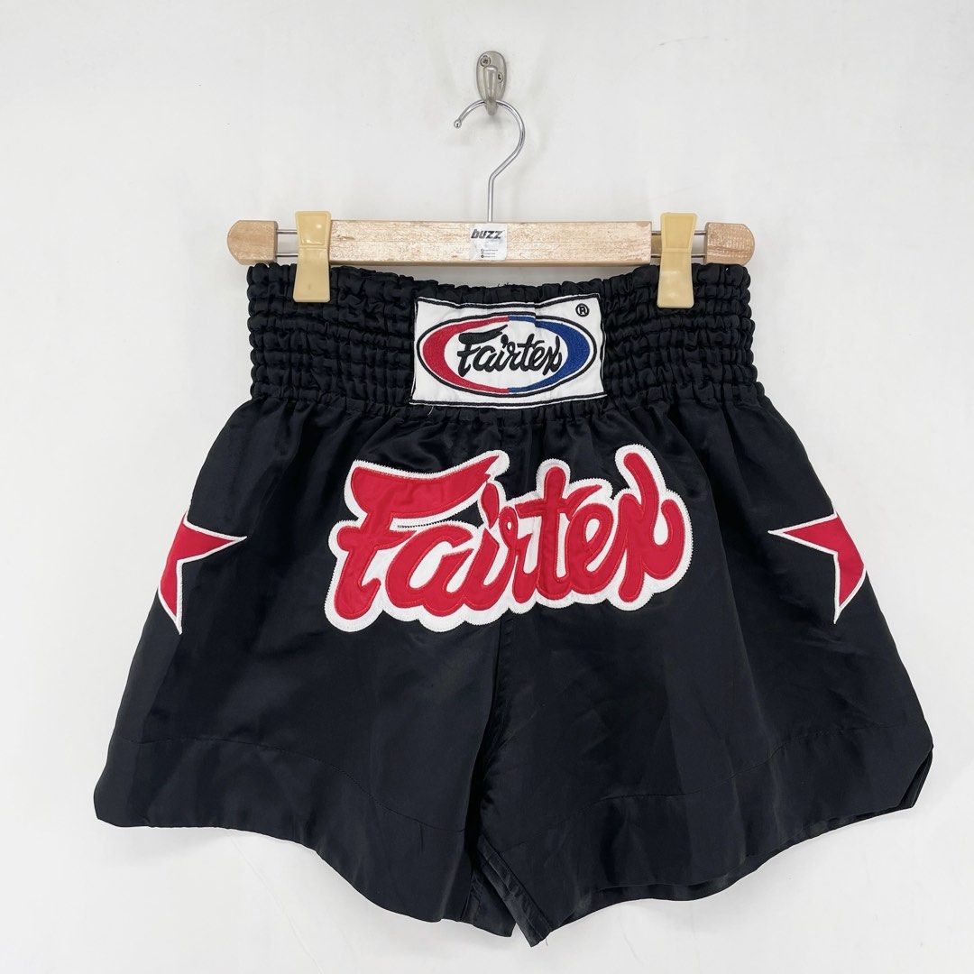 Fairtex Muay Thai Boxing Shorts (Category: Shorts) located in Manila. Submitted by buzz.garments (Listing ID 1466589907, Image 1). Description: Size: XL on tag Dimensions(inches) -Waist/Width: 27”-36” (Strechable) -Hip: 21” -Front Rise: 14” -Thigh: 14” -Inseam: 5” -Outseam/Length : 16” -Leg Opening: 13” - color may vary due to lighting. please manage your expectations-minimal and unseen flaws must be considered..