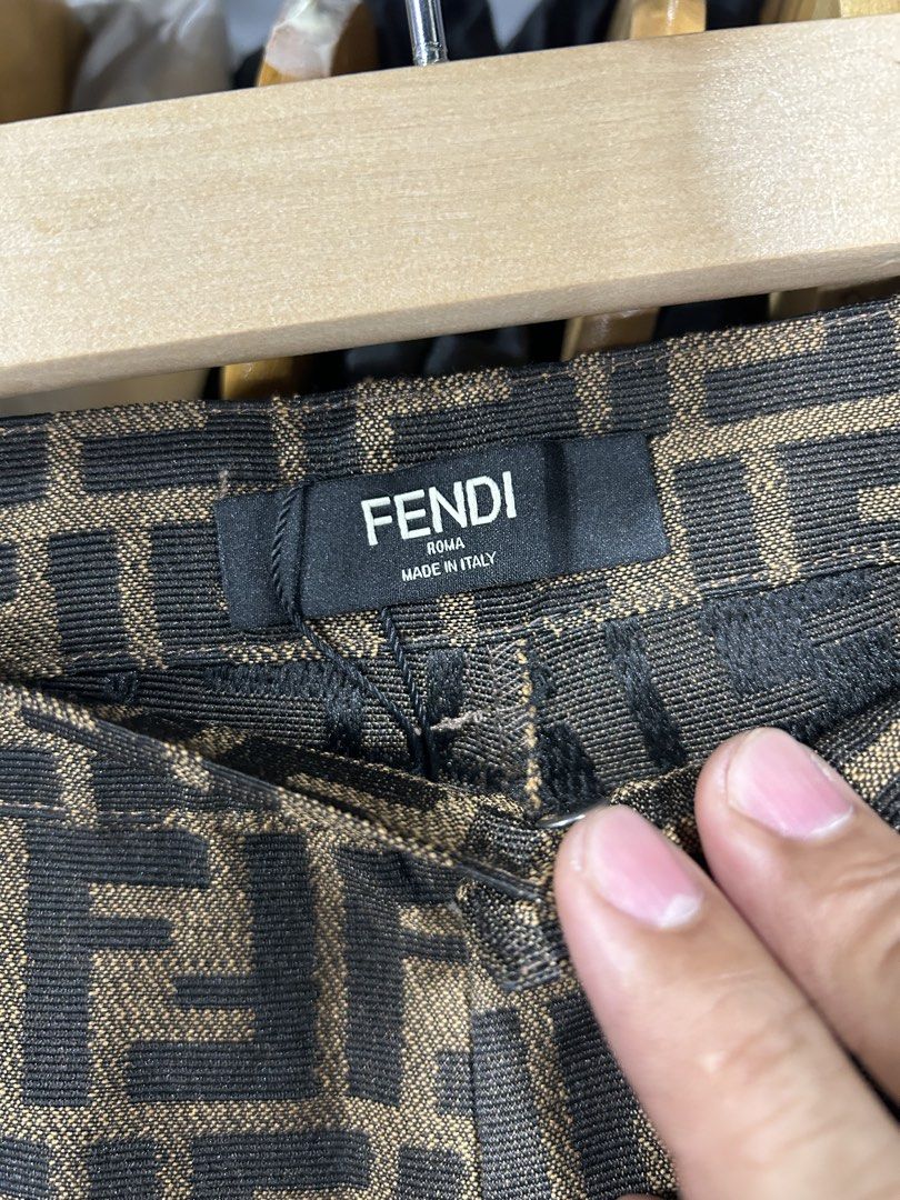 Fendi FF Monogram Brown Jacquard Shorts (Category: Shorts) located in Manila. Submitted by bodegabodega (Listing ID 1466617510, Image 3). Description: Fendi monogram shorts Small 28 waistline 17 length Excellent / like new 4,500.