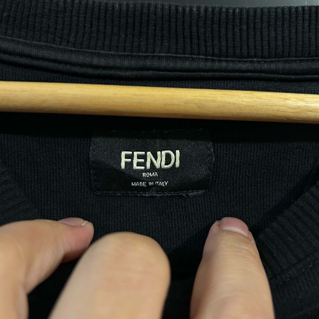 Fendi Yellow Bug Eyes Crewneck (Category: Coats, Jackets and Outerwear) located in Quezon City. Submitted by streetwearandluxph (Listing ID 1466563796, Image 3). Description: Fendi Yellow Bug Eyes Crewneck.
