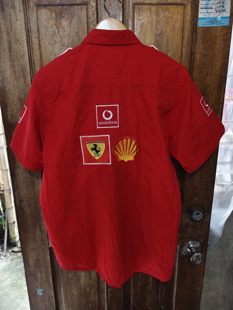 Ferrari x shell Button down (Category: Tshirts & Polo Shirts ) located in Iloilo. Submitted by branded-boy0422_16 (Listing ID 1466598514, Image 2). Description: Size Large Fits Xl W: 22 L: 29 Good as new Solid po nito.
