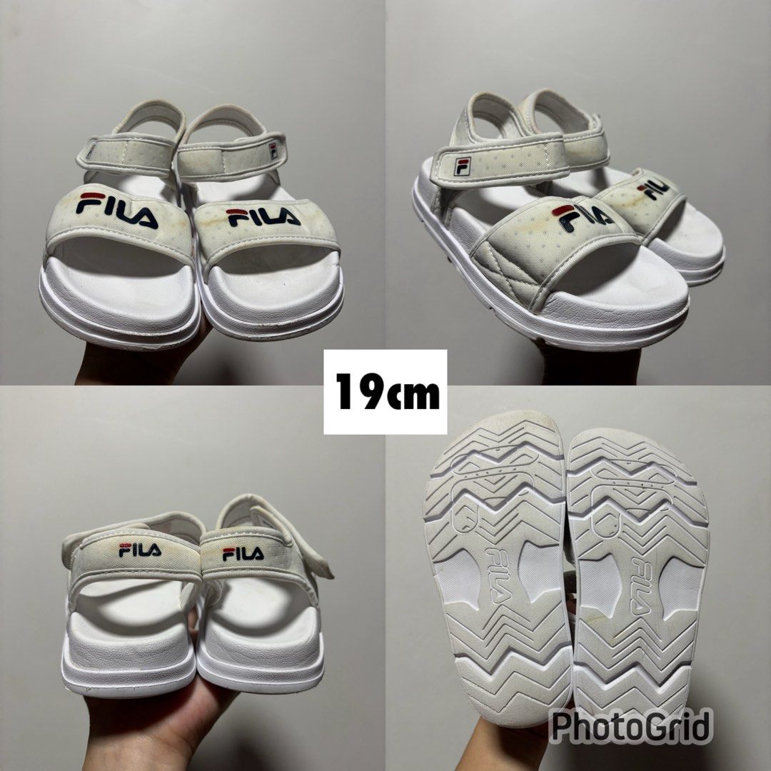 Fila sandal (19cm) (Category: Babies & Kids Fashion) located in Imus. Submitted by littlebooythriftstore (Listing ID 1466744851, Image 1). Description: Need wash Ung yellow nya natatanggal yan pag nalabhan. Di lang napaarawan.
