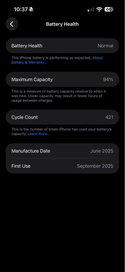 FS: IPHONE 16 PRO MAX (256GB) (Category: iPhone 16 Series) located in Paranaque City. Submitted by geewagen (Listing ID 1466607682, Image 3). Description: ORIGINAL & NOT REFURBISHED NO CRACKS/DENTS/DAMAGES SMOOTH LIKE BUTTER Storage: 256 GB Battery Health: 94% Condition: 1 year old, smooth and fully functional Inclusions: Original Box Original Type-C Cable Original Adapter Privacy Glass Case Price Negotiable for sure buyer Original SRP: ₱91,990 (