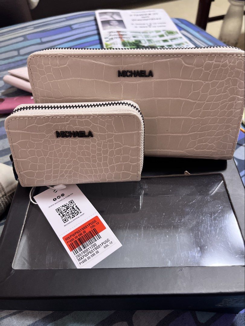 fs: michaela purse and pouch (Category: Purses & Pouches) located in Manila. Submitted by acy_yc (Listing ID 1466676953, Image 1). Description: fs: michaela pouch and purse, brand new and never used (original price ₱1,600) 🤍 rfs: need cash for check up. ❤️‍🩹.
