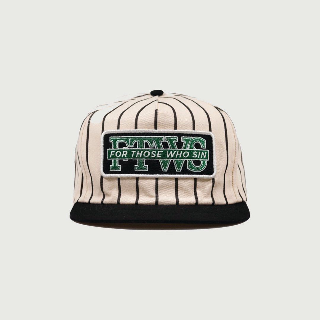 FTWS Pinstripe Cap (Category: Caps & Hats) located in Manila. Submitted by xuixingg (Listing ID 1466700709, Image 1). Description: For those who sin Cream/Black Pinstripe Cap Very good condition ❗️ Sign of usage Needs light cleaning OSFA 📍Dasmarinas Cavite 🚚: Lalamove or J&T (Can do meetups nearby).