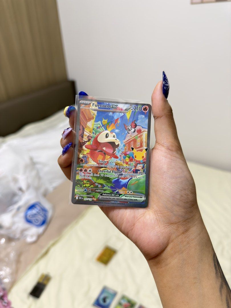 Fuecoco ex 147/128 RR (Category: Raw Singles) located in Cavite. Submitted by strawberrycakeshoppu (Listing ID 1466769076, Image 1). Description: Got this from the free booster pack in the race kit.