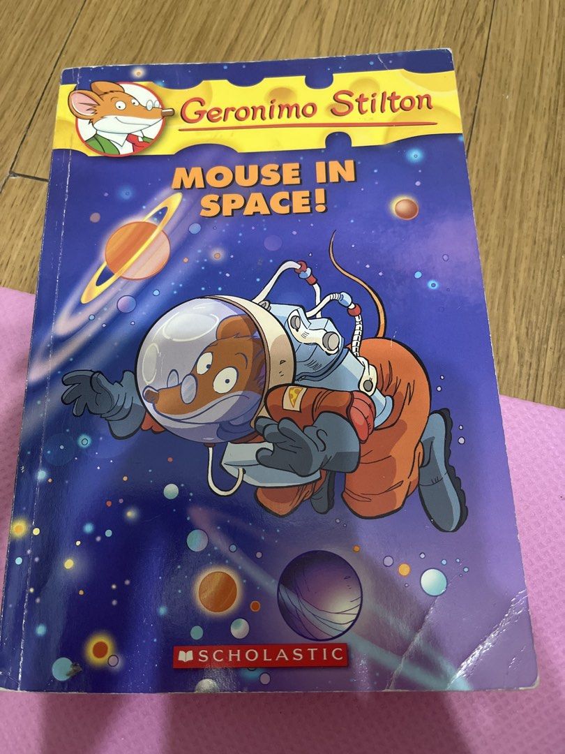 Geronimo Stilton Mouse in Space Scholastic Book (Category: Children's Books) located in Pasig City. Submitted by ___she___ (Listing ID 1466621830, Image 1). Description: - Title: Geronimo Stilton - Mouse in Space - Format: Paperback - Publisher: Scholastic - Reading Level: Grade 4 (Ideal for Grades 2-4) - Features: Fun typography and colorful illustrations inside - ISBN: 978-0-545-48140-5 - Condition: Great pre-loved condition, perfect for young 