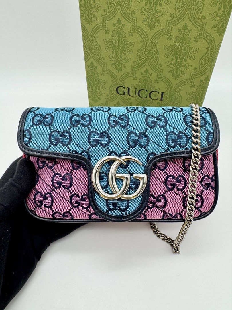 GG Marmont Super Mini Multicolor Canvas Bag (Category: Cross-body Bags) located in Tiaong. Submitted by purseloveph (Listing ID 1466759993, Image 1). Description: ❣️PLEASE TAKE THE TIME TO READ❣️ GG MARMONT SUPER MINI MULTICOLOR SHOULDER BAG Approx. 6.2”W x 4”H x 1.7”D Inclusions : Box and Dust Bag 📌ONHAND? Yes 📌STILL AVAILABLE? Item not marked as sold means available ❌NO LALAMOVE/GRAB ETC. ❌NO COD ❌NO RESERVATION ❌NO WHEN WORN ✅SAME DAY SHIPPI