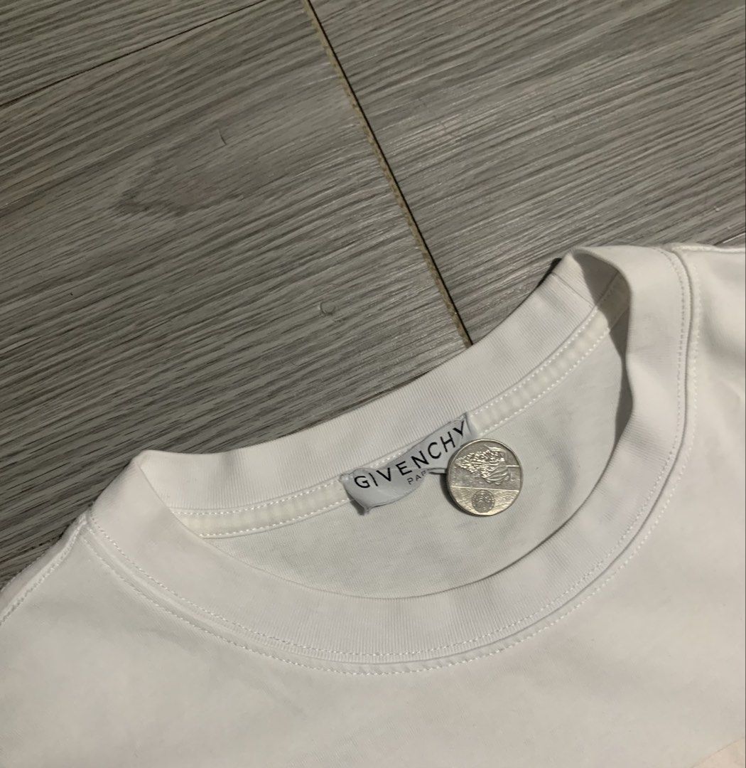 Givenchy Distinctive Pastel Dotted Block Graphic T-Shirt (Category: Luxury Apparel) located in Pozorrubio. Submitted by plco. (Listing ID 1466730798, Image 3). Description: Givenchy Distinctive Pastel Dotted Block Graphic T-Shirt L on tag 22.5x28 color rate: 10/10 complete tags excellent condition no issue.