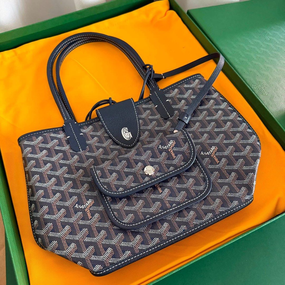goYARD Mini Anjou Tote (Category: Luxury Bags & Wallets) located in Manila. Submitted by bagsandmanymanymore1 (Listing ID 1416031721, Image 2). Description: - Mini Anjou Tote - Includes tote bag, pouch, and card holder - Signature Goyardine canvas with leather trim - Comes with tags and original packaging Please read before you order 👉🏻❗️Payment first before shipping ❗️Cut off time of payment 11am sameday delivery ❗️NO MEET UP / NO PICK UP ❗️OR