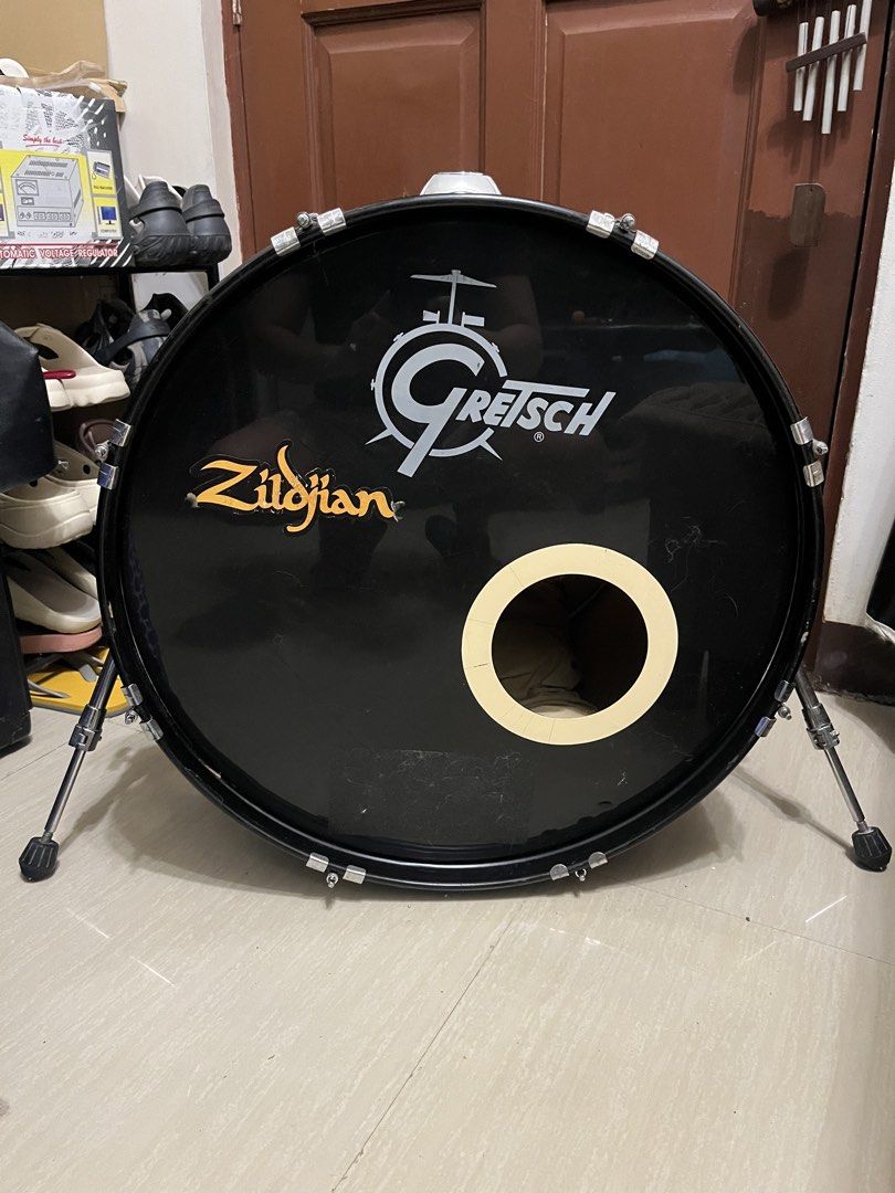 Gretsch Blackhawk Bass Drum (Category: Musical Instruments) located in Cainta. Submitted by caleb0727 (Listing ID 1466597550, Image 1). Description: LOCATION: GREENLAND SUBD, CAINTA PICK UP OR SHIPPING ONLY! PRICE: 4.5k FIXED •Gretsch Blackhawk Bass Drum 4.5k FIXED -used but still in good condition -22 inch bass drum -re-wrapped with black frost matte vinyl -tom mount already replaced -no performance issue.