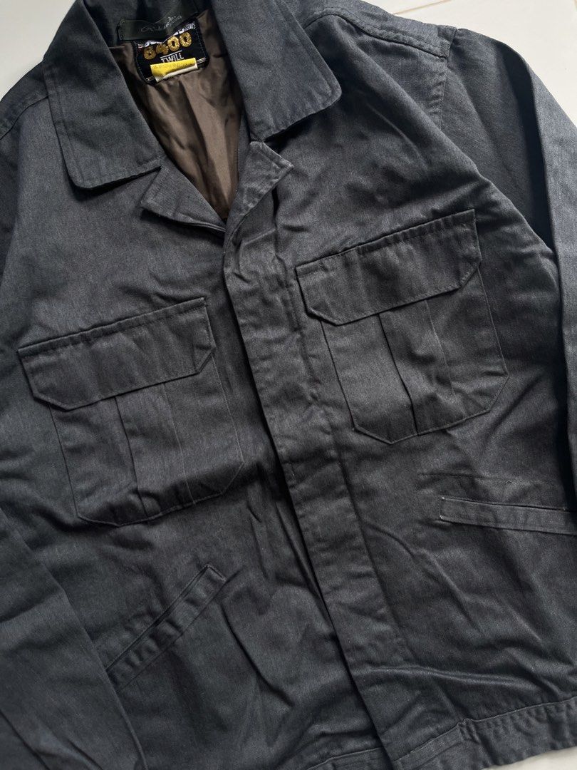 Navy Blue Workwear Polo Jacket (Category: Coats, Jackets and Outerwear) located in Bacolod City. Submitted by danielle5_ (Listing ID 1466579070, Image 3). Description: Small, 19x22 Flaws: none Mine: 150.