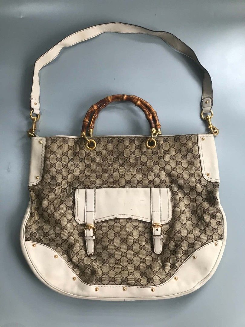 Gucci bamboo large canvas monogram (Category: Luxury Bags & Wallets) located in Santa Rosa. Submitted by _ba_mo_si_ (Listing ID 1466587123, Image 1). Description: Bag only Plus sf Dm.