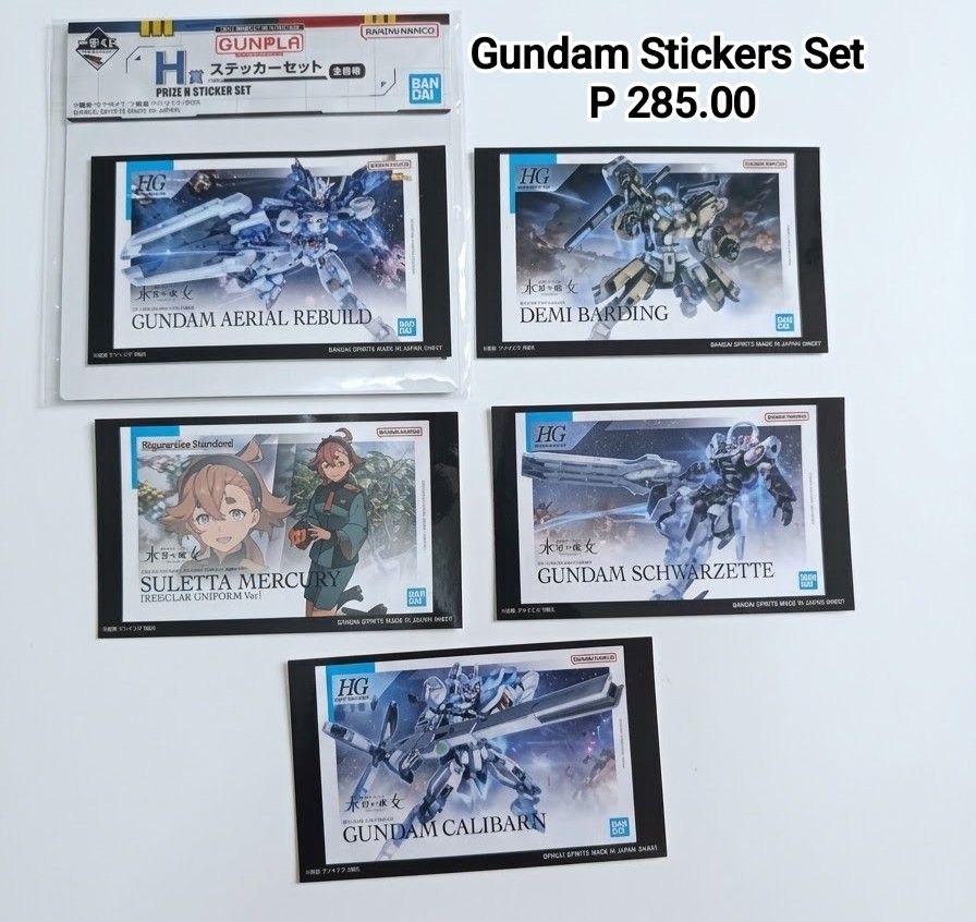 Gundam Stickers Set (Category: Gundam & Model Kits) located in Binan City. Submitted by mayjhe (Listing ID 1466696596, Image 1). Description: 💛 For Sale 💛 🌸 Gundam Stickers 🍀 Stickers 📍 Condition: Brandnew 💰 Price is ₱ 285.00 👉 Other details posted 🇵🇭 Location Biñan Laguna 🛵 Courier J& T and Lalamove 📋 Shipping by schedule 📍 NO COD & COP 📌 All items are carefully packed and labeled with Fragile stickers for breakable goods. However, 
