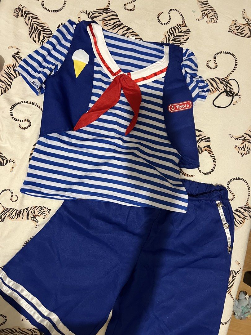 HALLOWEEN STRANGER THINGS SCOOPS AHOY ROBIN COSTUME (Category: Sets or Coordinates) located in Makati City. Submitted by nat____ (Listing ID 1466717829, Image 1). Description: READ ‼️‼️ DM if interested to BUY instead of rent FOR RENT: 400 FOR 2 nights, +100 per extra night INCLUDES: striped collar top, knee length pants, removable vest EXTRA REFUNDABLE 200 (will be refunded if costume comes back in good condition with no new flaws) this is a ren