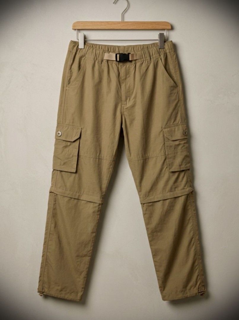 Hand Made Convertible Army Cargo Pants (Category: Jeans) located in Manila. Submitted by liliaplay (Listing ID 1466703083, Image 1). Description: Premium Solid Pre-loved Imported 6 pockets lightweight and thin buttoned pockets adjustable ankle belted Unisex size: 30-32 hem/rise: 12 length: 40 leghole: 8 Short length: 25 No Issue! rtw Lowered to its negotiable price Payment 1st Shipped.