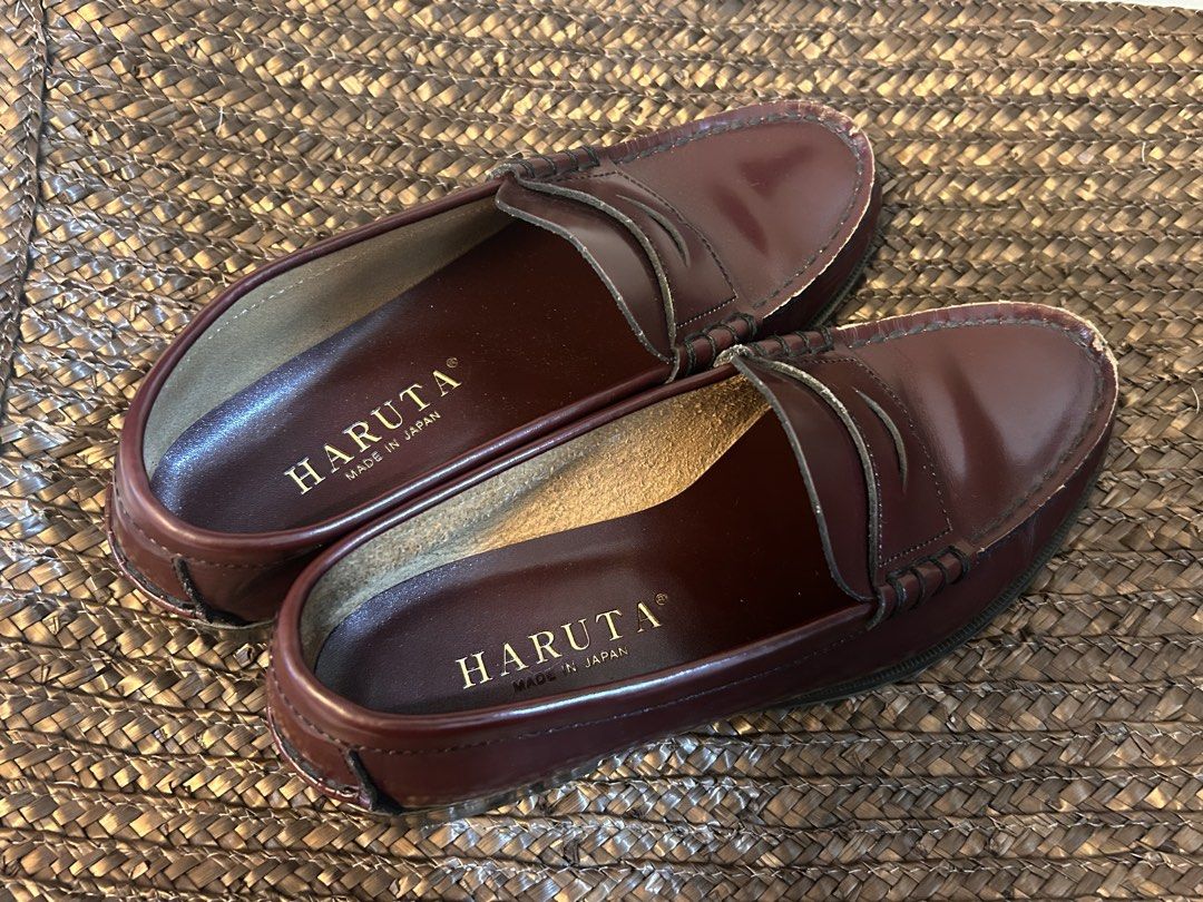 Haruta Wine Loafers 23cm (Category: Loafers) located in Manila. Submitted by youarepaintedyouth (Listing ID 1466641941, Image 2). Description: 22EEE (wide) 23cm US womens size 6-7 Original Haruta from Japan No box.