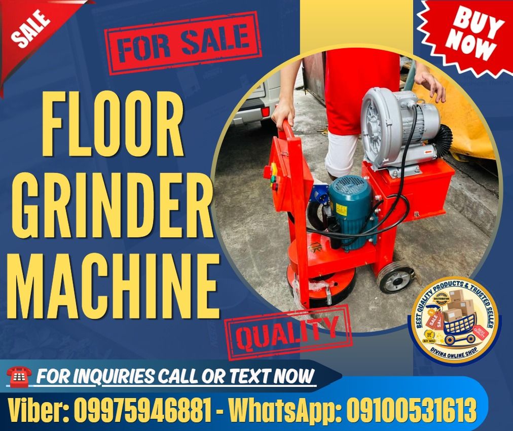 Heavy-Duty Floor Grinder Concrete Machine (Category: Everything Else Others) located in Manila. Submitted by marielhyn-09975946881 (Listing ID 1466669549, Image 1). Description: 📍HURRRYYYY!!! BUY NOW!!! & GET LESS DISCOUNT 📍WE'RE ON SALE ❗️ 🌏 We Can Deliver Nationwide 👉 AP Cargo, LBC & Lalamove- door to door (🛳️ Sea /✈️ Air Freight) ✅ 💯 Guaranteed Seller ✅ Good Quality Products ✅ 💯 Legit Distributor ✅ Complete Permits ✅ 1 Year Warranty Pri