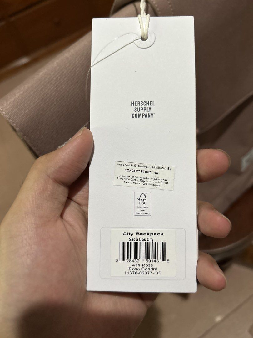 Herschel City Backpack Ash Rose 16L (Category: Backpacks) located in Alitagtag. Submitted by patrickvillanueva (Listing ID 1466618408, Image 3). Description: - Brand: Herschel Supply Co. (City Backpack) - Color: Ash Rose - Condition: Brand new with original tags attached - Capacity: 16 Liters - Dimensions: 14.5" H x 12.75" W x 6" D - Closure: Flap with stylish buckle strap detail - Interior: Fully lined main compartment - Perfect for everyday use