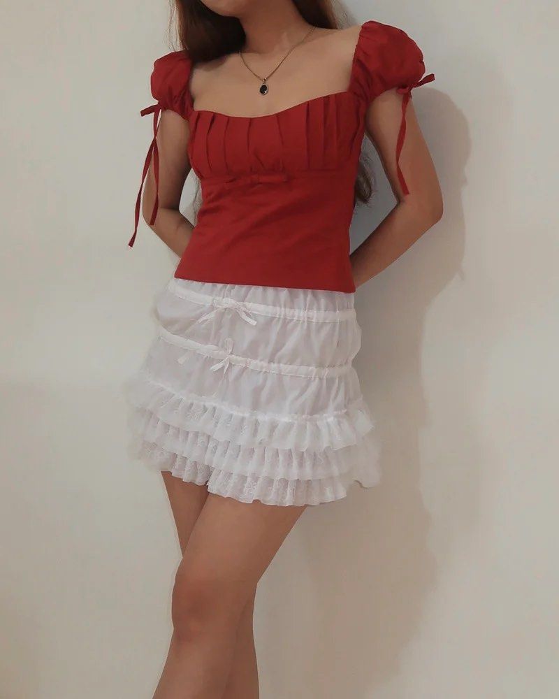 HEURE 141 Valentine Top (Wine Red) (Category: Blouses) located in Quezon City. Submitted by samaldita (Listing ID 1466606053, Image 2). Description: PLS MAKE READING A HABIT. HEURE 141 Valentine Top (Wine Red) - Customized size: 38” bust, 32” waist - RFS: it’s flattering naman but it’s tight fitting, not really my type! I prefer a flowier fit - Also selling their lace up top, check my other listing! Free sf if getting both - Bought during their s