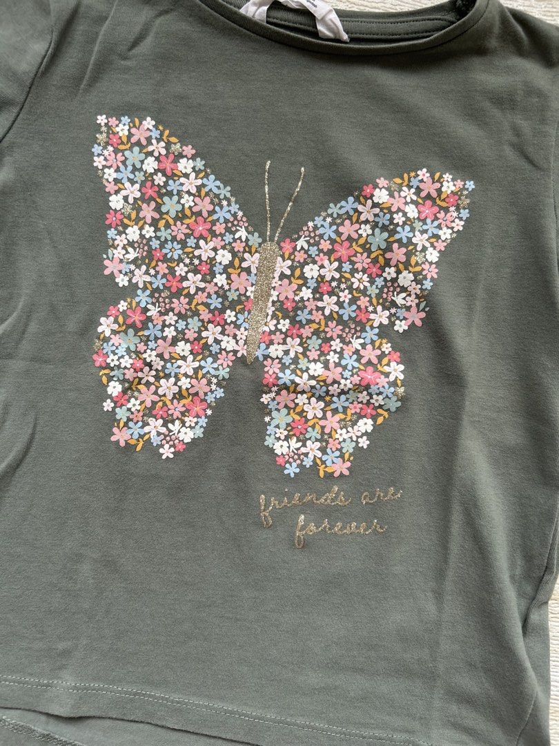 H&M butterfly tee 3-4T (Category: Babies & Kids Fashion) located in Cebu City. Submitted by yjainani (Listing ID 1466669754, Image 2). Description: .