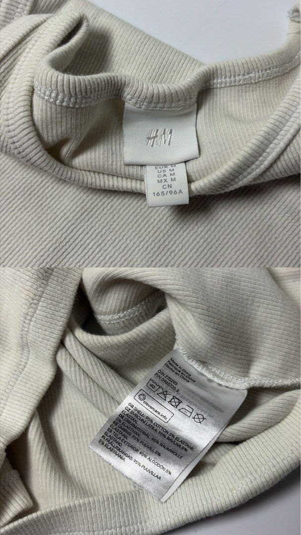 H&M Ribbed Crop Top Size M (Category: Sleeveless) located in Carmona. Submitted by camille.02 (Listing ID 1466604504, Image 2). Description: - Brand: H&M - Size: EUR M.
