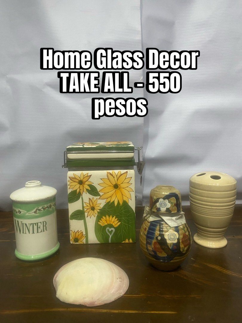 Home Glass Decor TAKE ALL (Category: Other Home Decor) located in Manila. Submitted by dealrack (Listing ID 1466618887, Image 1). Description: .