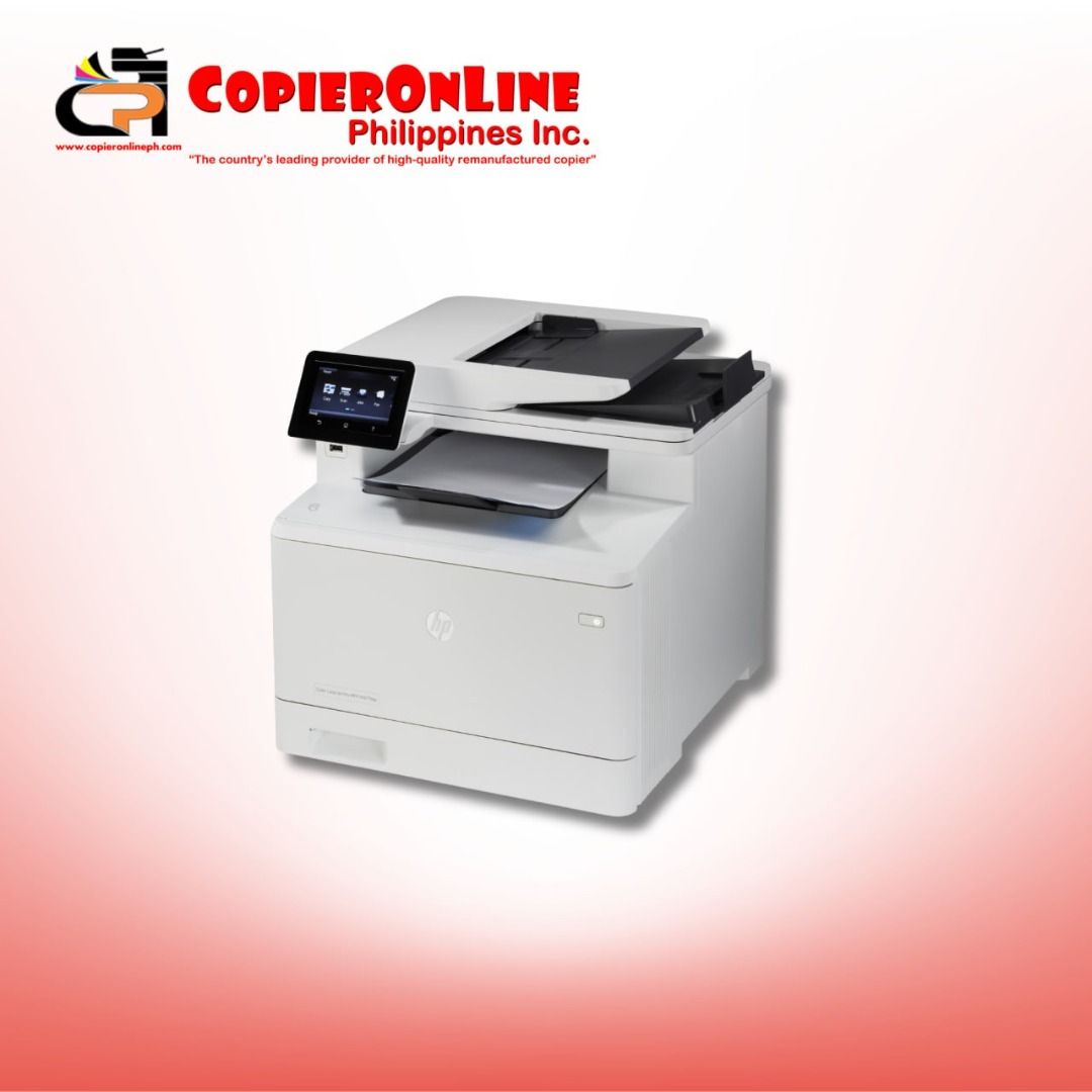 HP Color LaserJet Pro MFP M477fdw (Category: Printers, Scanners & Copiers) located in Quezon City. Submitted by copieronlineinc (Listing ID 1466574980, Image 1). Description: 🖨️ HP COLOR LASERJET PRO MFP M477fdw Color laser multifunction printer for printing, copying, scanning, faxing, and email. With Wi-Fi, automatic duplex printing, and a 50-sheet ADF, suitable for office use. 📌 PRODUCT DETAILS • Model: HP Color LaserJet Pro MFP M477fdw • Typ