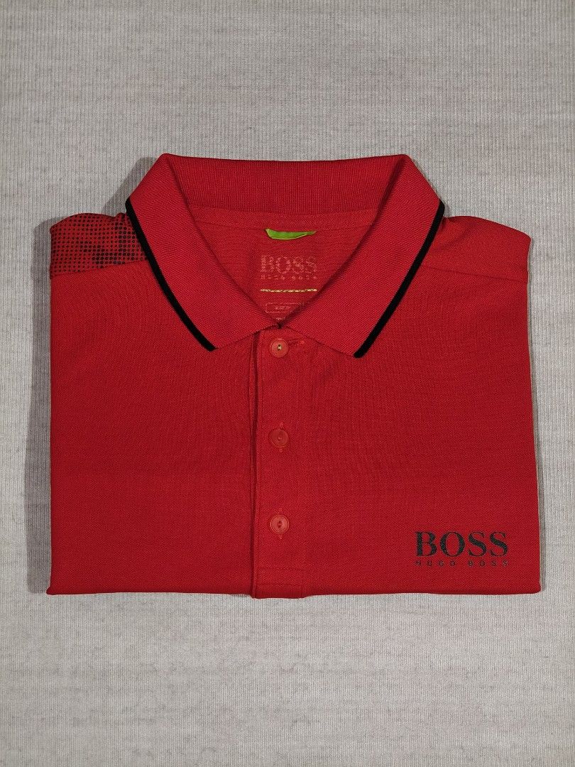 HUGO BOSS RED BIG LOGO (Category: Tshirts & Polo Shirts ) located in Baliuag. Submitted by vk_thrift01 (Listing ID 1466735673, Image 1). Description: HUGO BOSS RED BIG LOGO DIMES: 21X30.5 CONDI: EXCELLENT CONDITION COLOR RATE: 9.8/10 ISSUE: CUT WASHTAG, RUNS AND 1 SUPER SMALL PINHOLE ON BACK (ALL UNNOTICEABLE IN PERSON) NOTE: ‼️‼️‼️ 📌ALL ITEMS ARE THRIFTED NOT BRANDNEW SO KINDLY MANAGE YOUR EXPECTATIONS. 📌ALL ITEMS ARE NEEDS WASH 📌COLOR MAY SL